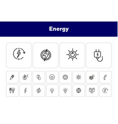 Energy Line Icon Set