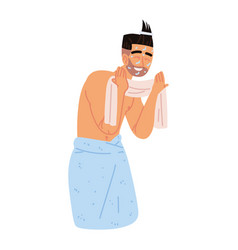 Man Washing Face