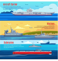 Military Fleet Horizontal Banners