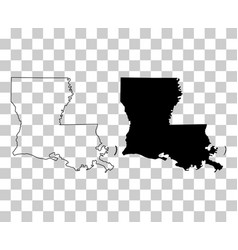 Set Of Louisiana Map United States America