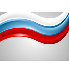 Wavy Russian Colors Background Flag Design