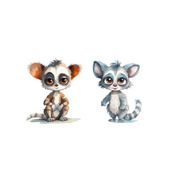 Cute Lemur Clipart Isolated