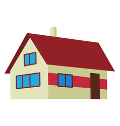 Small Cartoon House Rural Family Icon