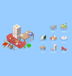 3d Isometric Flat Of Garbage