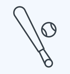 Icon Bat Related To Sports Equipment Symbol Line