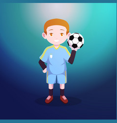 Little Boy Child Kid Standing Ball Football