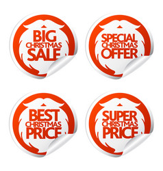 Big New Year Sale Stickers With Santa Claus Beard