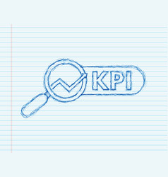 Kpi Key Performance Indicator Sketch Icon