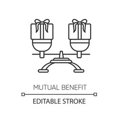 Mutual Benefit Pixel Perfect Linear Icon Thin