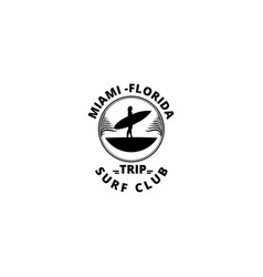 Surfing Logo And Emblems For Surf Club