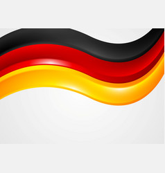 Wavy German Colors Background Flag Design