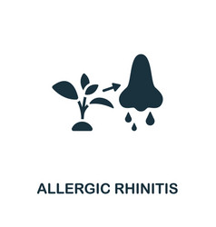 Allergic Rhinitis Icon Monochrome Simple Allergy