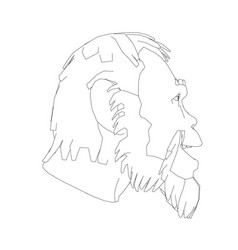 Contour Head A Neanderthal Head