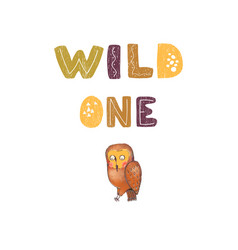 Wild One - Fun Hand Drawn Nursery Poster