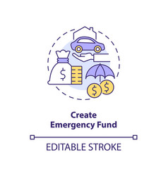 Create Emergency Fund Concept Icon