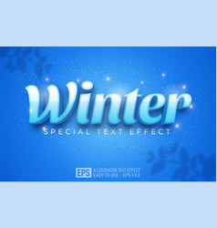 Creative 3d Text Winter Editable Style Effect