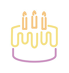 Neon Party Birthday Cake Icon