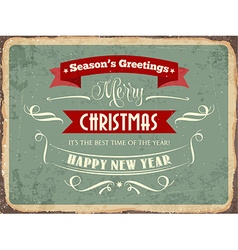 Retro Metal Sign Merry Christmas