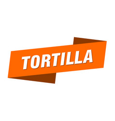 Tortilla Banner Template Ribbon Label