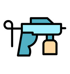 Auto Gun Icon Flat