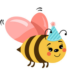 Cute Bee With Birthday Hat