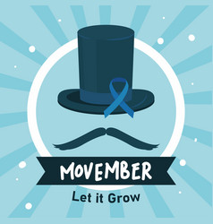 Movember Poster With Gentlemen Hat