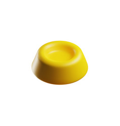 Yellow Empty Pet Bowl 3d Icon Care