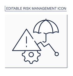 Risk Mitigation Line Icon