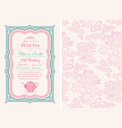 Vintage Tea Invitation Layout