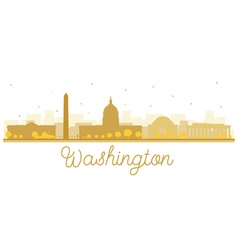 Washington Dc City Skyline Golden Silhouette