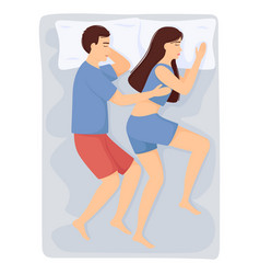 Woman And Man Sleeping Together On Side Couple