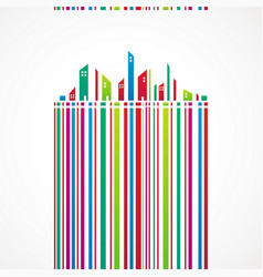 Abstract Colorful City Building Skyline Background