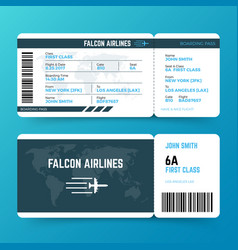 Modern boarding pass ticket wedding invitation Vector Image