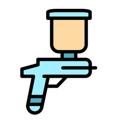 Painter Gun Icon Flat