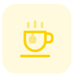 Tea With Teabag Line Icon Set