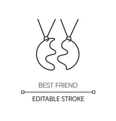 Best Friend Pixel Perfect Linear Icon Thin Line