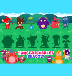 Find Correct Shadow Game With Monster Characters