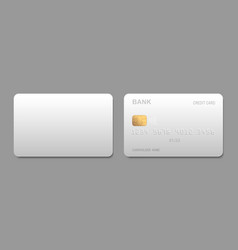 Realistic White Credit Card Mockup