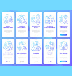 Creator Economy Blue Gradient Onboarding Mobile