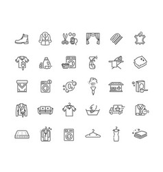 Laundry Services Related Line Icons