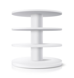 Round Stand Shop Display Shelf Isolated Realistic