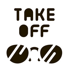 Take Off Glasses Icon Glyph