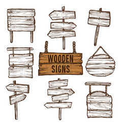 Wooden Signs Sketch Set