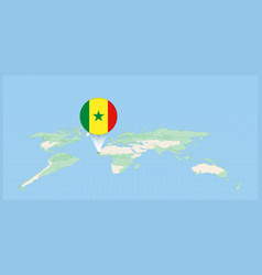 Location Of Senegal On The World Map Marked