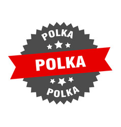 Polka Sign Circular Band Label Round