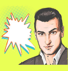 Pop Art Man Young Handsome Man Portrait