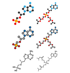 Tenofovir Hiv Drug Molecule