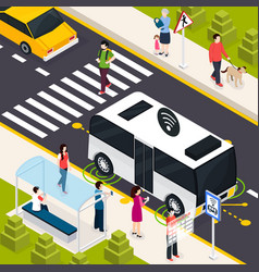 Autonomous Vehicle Isometric Composition