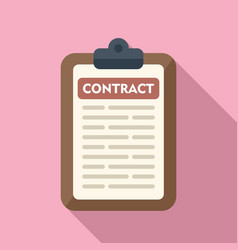 Contract Help Icon Flat Office Service