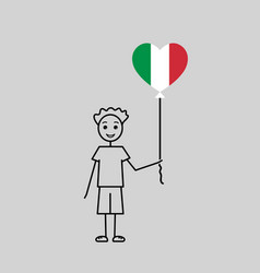 Happy Italian Boy Love Italy Sketch Male